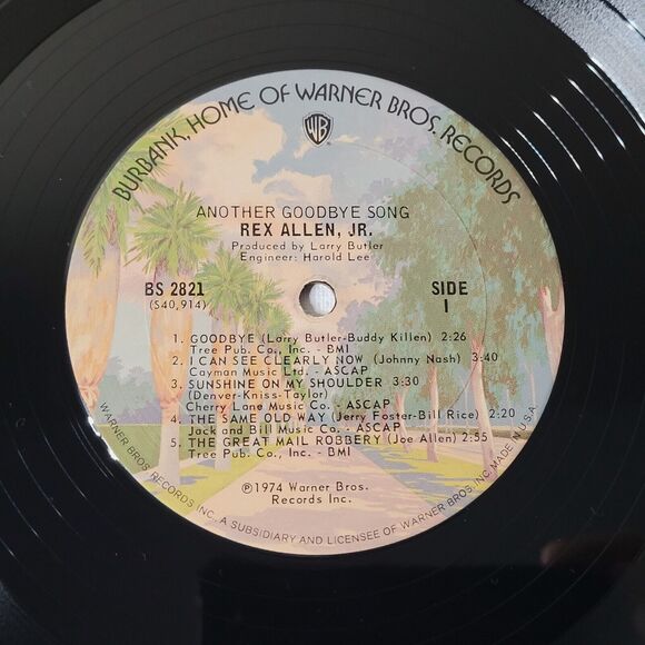 Rex Allen Jr. LP - Another Goodbye Song - Warner Bros. EX/M- Country - Picture 5 of 6